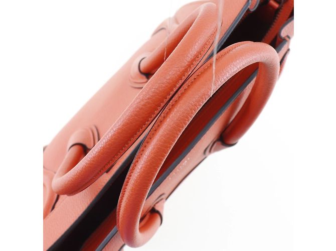 Céline Bolso de mano Celine Luggage Micro Shopper Roja - vista 8