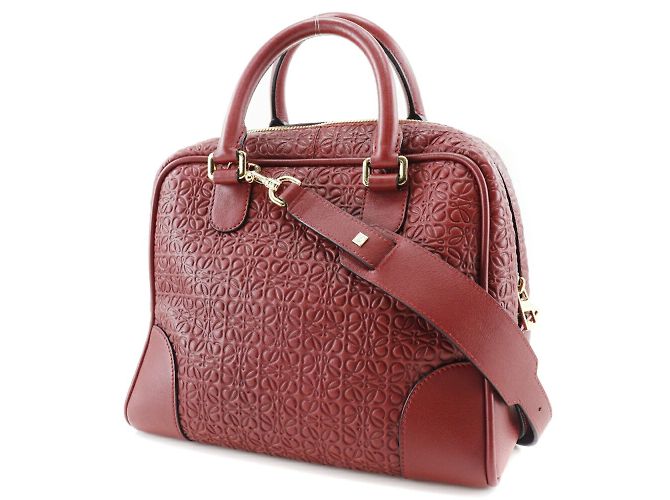 Borsa a spalla Loewe Amazona 75 Repeat Anagram 2WAY Rosso - vista 2