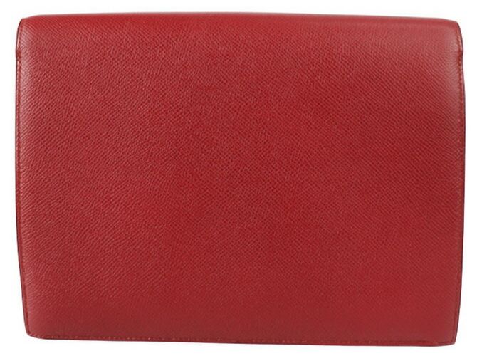 Hermès Borsa Clutch Hermes Faco in Rosso Courchevel - vista 3