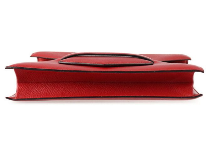 Hermès Borsa Clutch Hermes Faco in Rosso Courchevel - vista 4