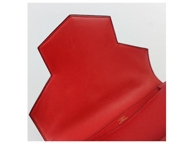 Hermès Borsa Clutch Hermes Faco in Rosso Courchevel - vista 6