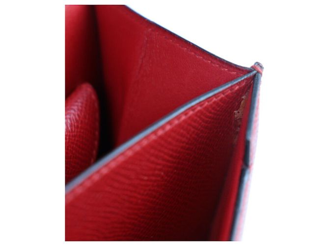 Hermès Borsa Clutch Hermes Faco in Rosso Courchevel - vista 8