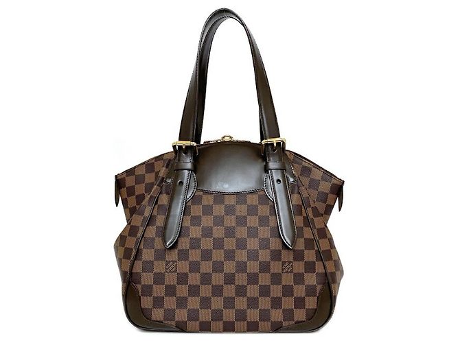 Verona Louis Vuitton Damier Ebene Tote Bag Braun Golden - Ansicht 3