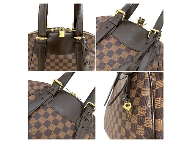 Verona Louis Vuitton Damier Ebene Tote Bag Braun Golden - Ansicht 8