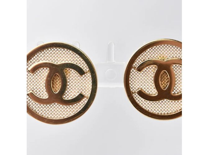 Orecchini a perno con motivo cerchio dorato Chanel D'oro - vista 5