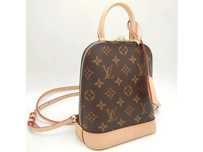 Zaino Alma Monogram Louis Vuitton Marrone - vista 2