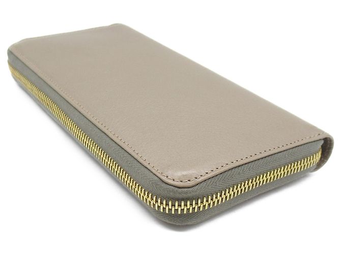 Billetera bi-fold de cuero gris Il Bisonte Castaño - vista 4