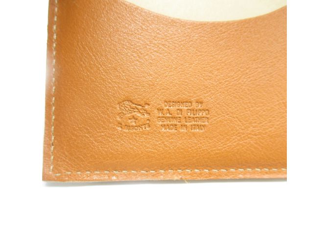 Cartera bifold de cuero marrón Il Bisonte Castaño - vista 6
