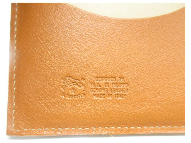 Cartera bifold de cuero marrón Il Bisonte Castaño - vista 6