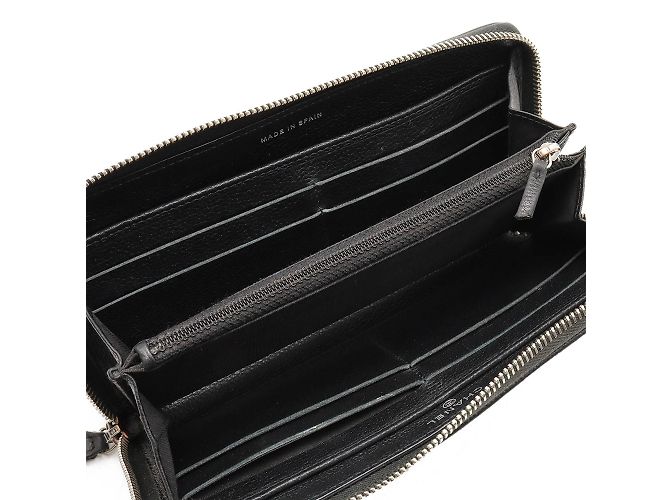 Chanel Coco Mark Round Long Wallet Black - view 5