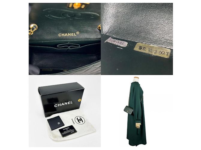 Borsa a spalla Chanel in verde oliva - vista 10