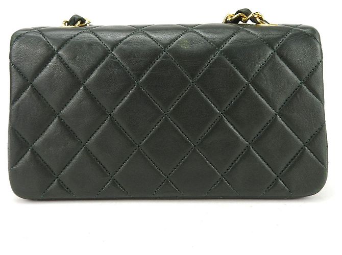Borsa a spalla Chanel in verde oliva - vista 3