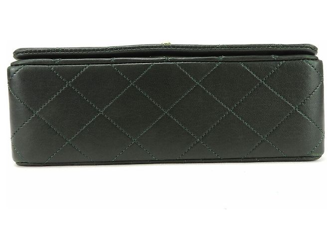 Borsa a spalla Chanel in verde oliva - vista 4