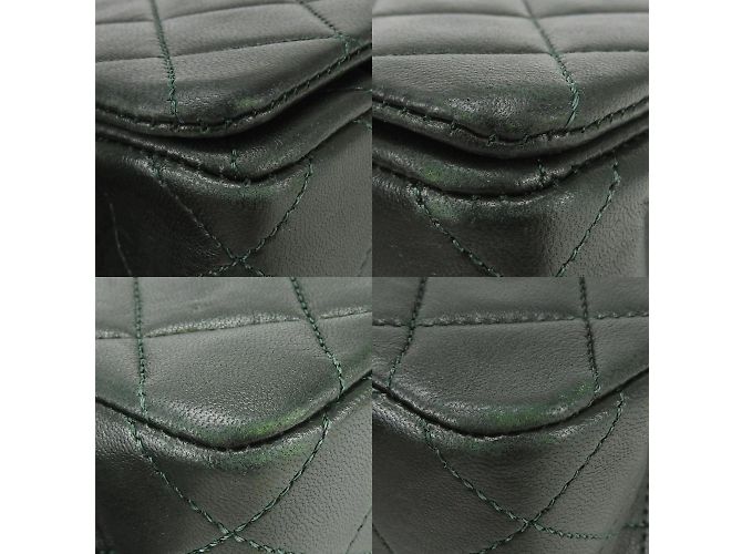Borsa a spalla Chanel in verde oliva - vista 6