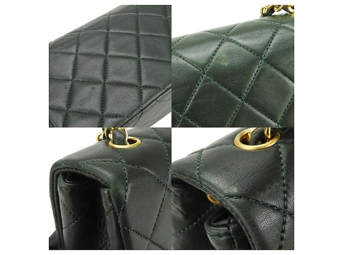 Borsa a spalla Chanel in verde oliva - vista 7