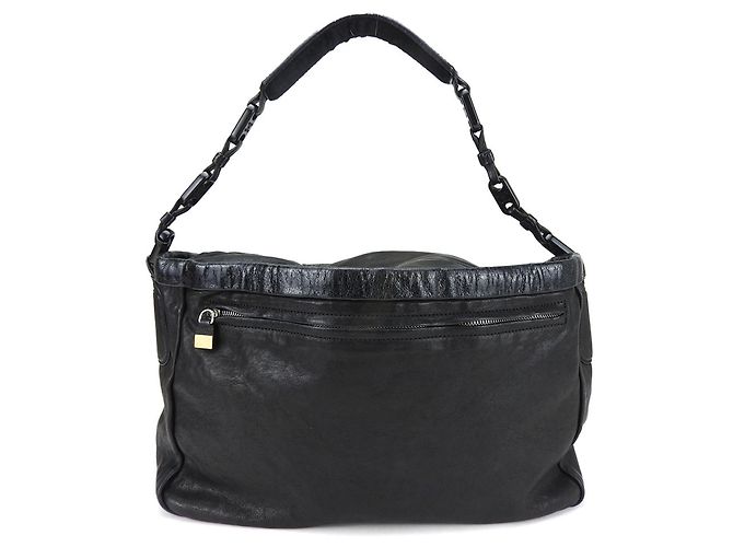 Céline Borsa a spalla in pelle nera Celine in suede di pony Nero - vista 3