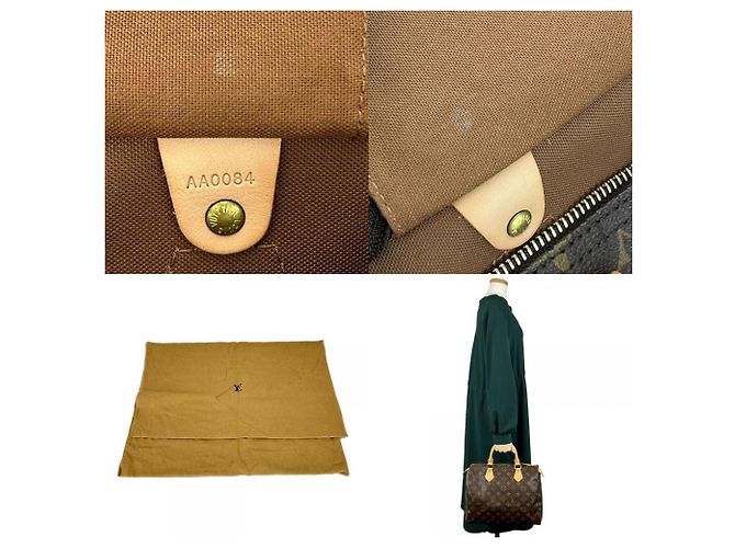 Speedy Borsa a mano in tela Monogram Louis Vuitton Marrone - vista 10