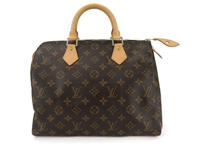 Speedy Borsa a mano in tela Monogram Louis Vuitton Marrone - vista 11