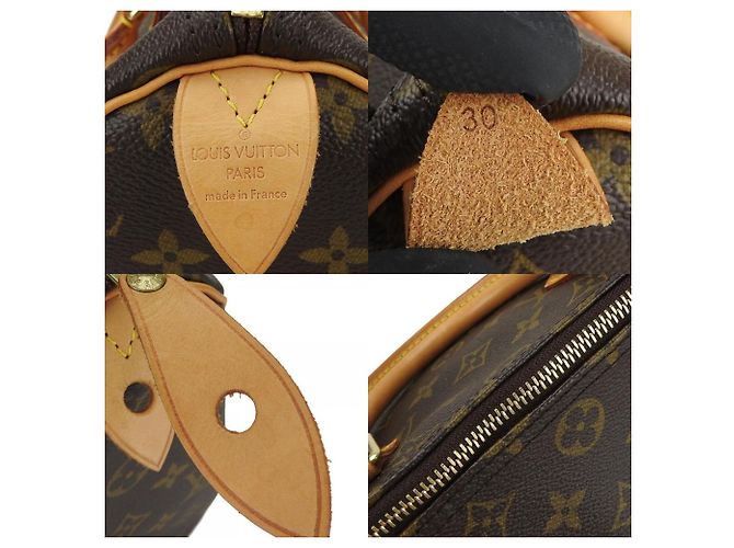 Speedy Borsa a mano in tela Monogram Louis Vuitton Marrone - vista 7