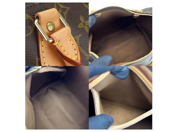 Speedy Borsa a mano in tela Monogram Louis Vuitton Marrone - vista 9