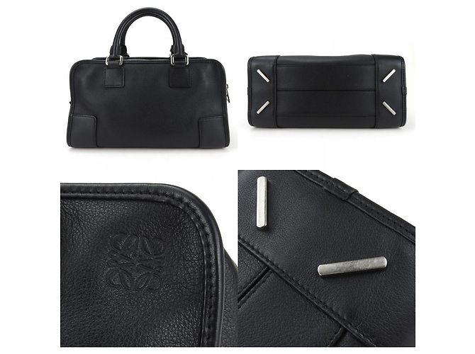Borsa in pelle Loewe Amazona 28 Nero - vista 3