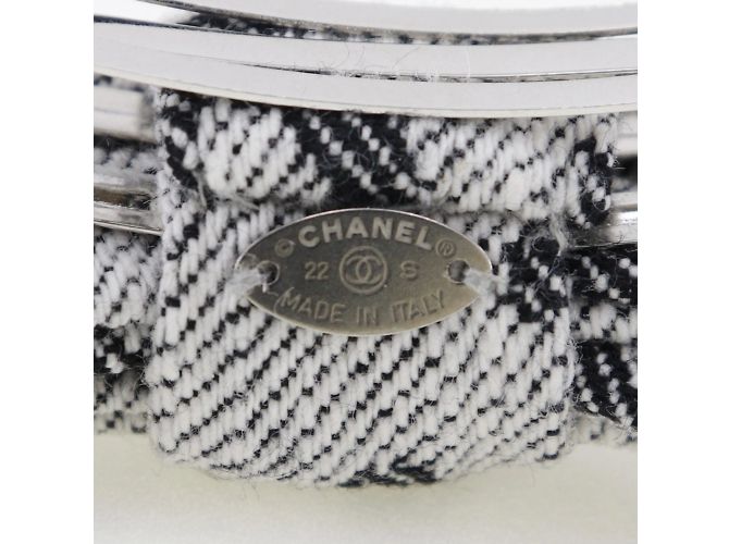 Fermaglio in cotone grigio Chanel Marrone - vista 5