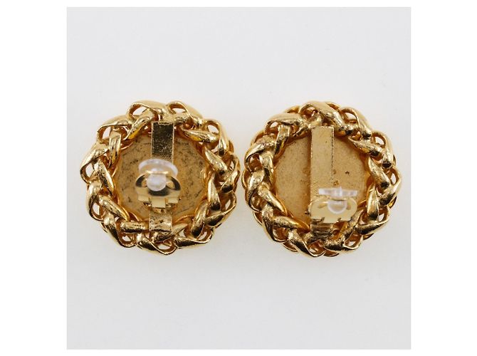 Vintage Gold Clip Ohrringe von Chanel Coco Golden - Ansicht 4