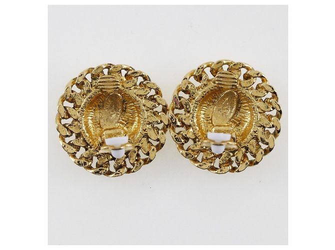 Timeless Vintage Gold Clip Ohrringe Matelassé von Chanel Golden - Ansicht 4
