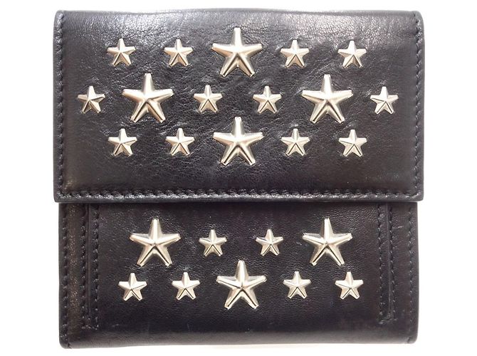 Cartera bifold Frida con estrellas Jimmy Choo Negro - vista 3