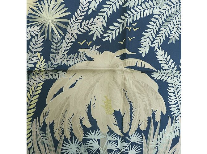 Garden Hermès Doppelgesicht Schal Schwarz Marineblau - Ansicht 3