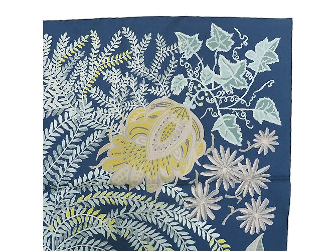 Garden Hermès Doppelgesicht Schal Schwarz Marineblau - Ansicht 4