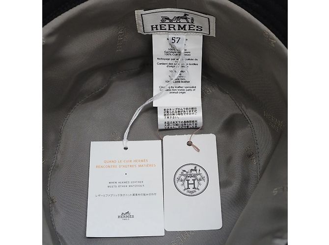 Hermès Cappello da marinaio Hermes Raoul Super H Blu navy - vista 6