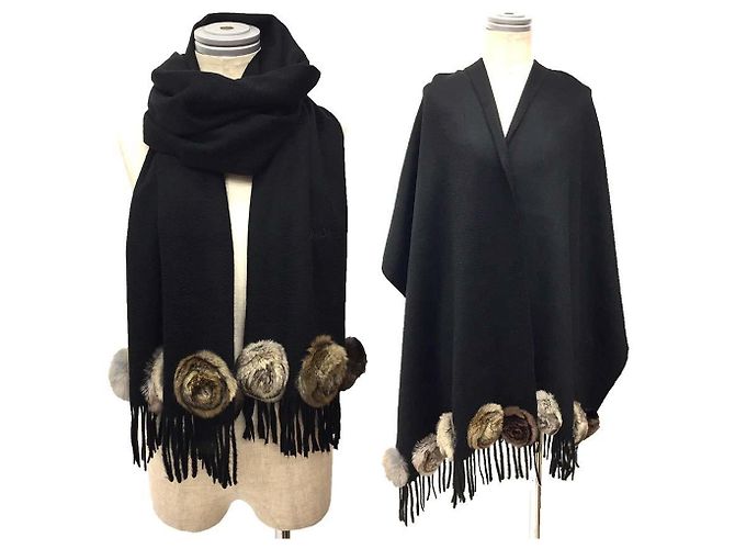 Stola in pelliccia di cashmere Fendi Nero - Ansicht 2