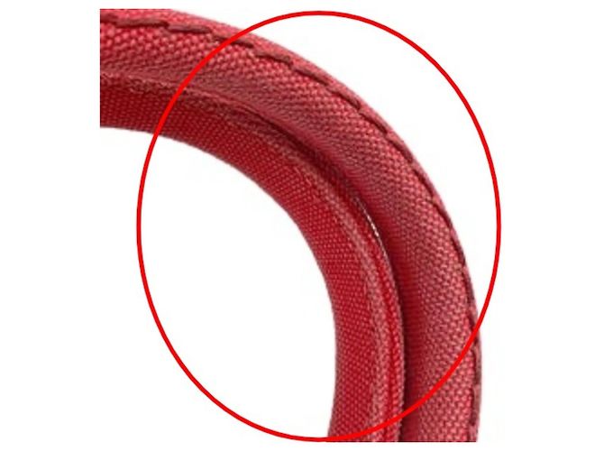 Prada Rote Denim Tote Tasche - Ansicht 10