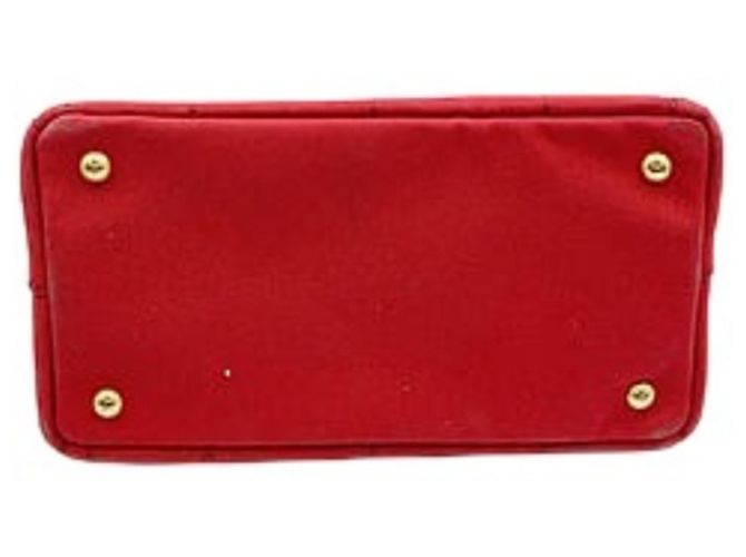 Prada Rote Denim Tote Tasche - Ansicht 4