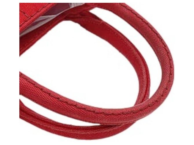 Prada Rote Denim Tote Tasche - Ansicht 9