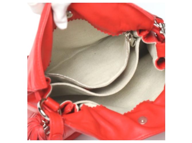 Borsa a spalla in pelle rossa Loewe Rosso - vista 13