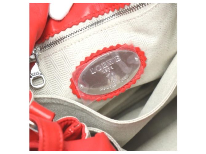 Borsa a spalla in pelle rossa Loewe Rosso - vista 15