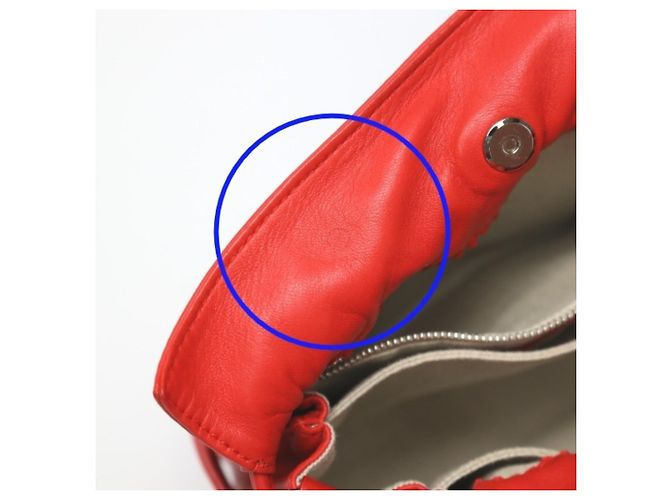 Borsa a spalla in pelle rossa Loewe Rosso - vista 17