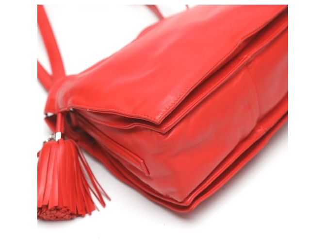 Borsa a spalla in pelle rossa Loewe Rosso - vista 7
