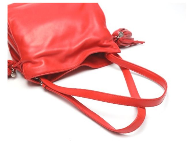 Borsa a spalla in pelle rossa Loewe Rosso - vista 9