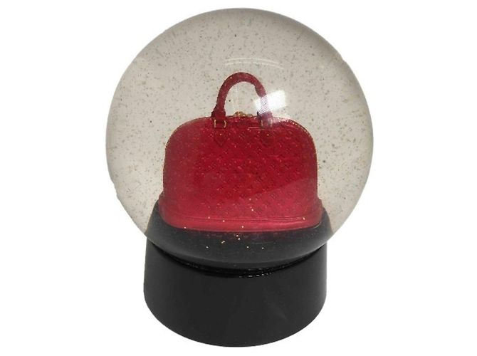 Figurita Snowdome Alma de Louis Vuitton Negro Roja - vista 3