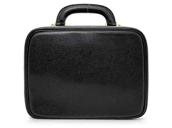 Vanity Borsa a mano in pelle di caviale Chanel, borsa da trucco Nero - vista 2