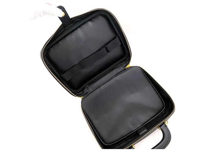 Vanity Borsa a mano in pelle di caviale Chanel, borsa da trucco Nero - vista 7