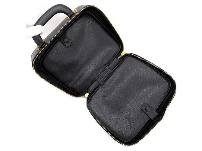 Vanity Borsa a mano in pelle di caviale Chanel, borsa da trucco Nero - vista 8