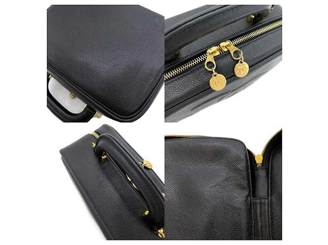 Vanity Borsa a mano in pelle di caviale Chanel, borsa da trucco Nero - vista 9