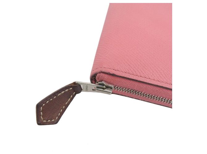 Hermès Hermes Azap Langbörse aus Epsom-Leder Pink - Ansicht 5
