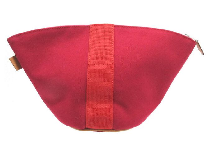 Hermès Pochette in tela Hermes Palmire Rosso Prugna - vista 2