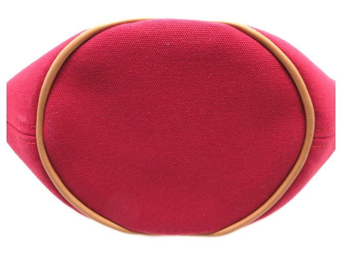 Hermès Pochette in tela Hermes Palmire Rosso Prugna - vista 3