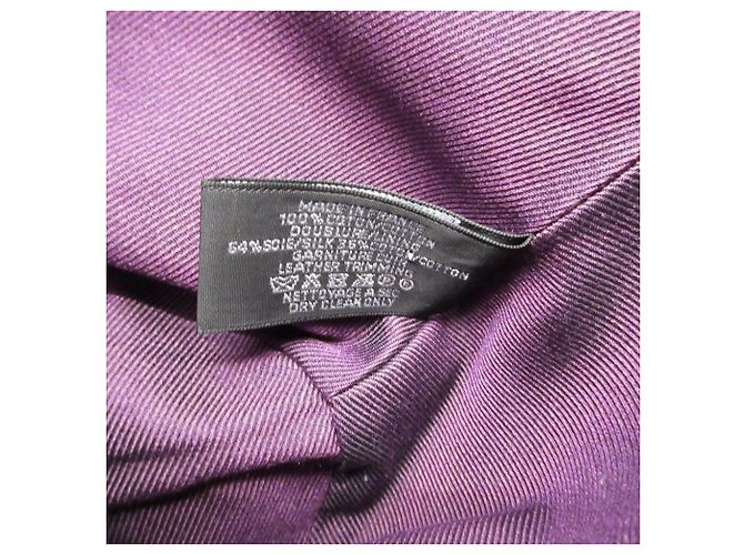 Hermès Pochette in tela Hermes Palmire Rosso Prugna - vista 5